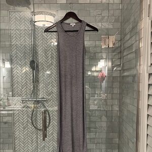 Splendid Black and taupe Striped Maxi Dress